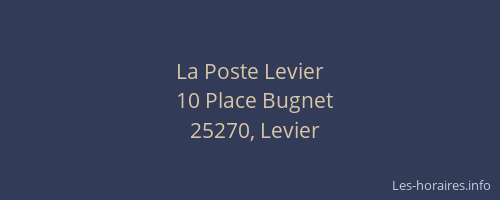 La Poste Levier