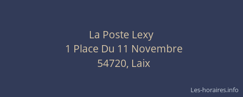La Poste Lexy