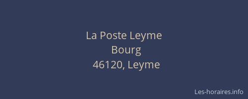 La Poste Leyme