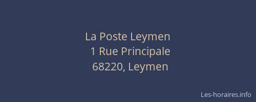 La Poste Leymen