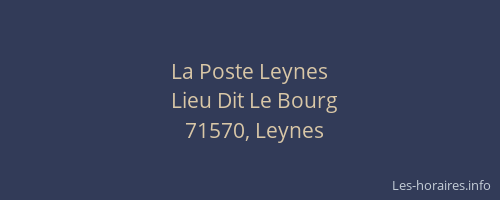 La Poste Leynes