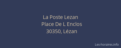 La Poste Lezan