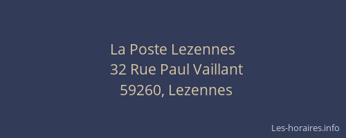 La Poste Lezennes