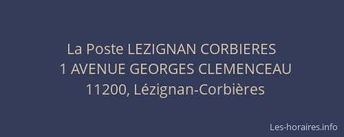 La Poste LEZIGNAN CORBIERES