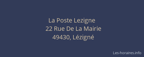 La Poste Lezigne