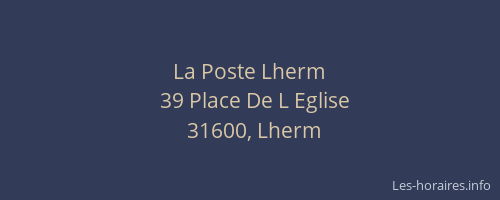La Poste Lherm
