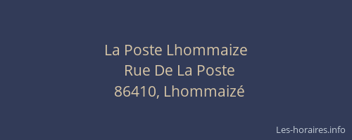 La Poste Lhommaize