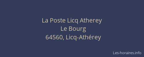 La Poste Licq Atherey