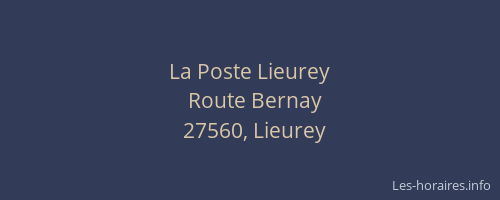 La Poste Lieurey