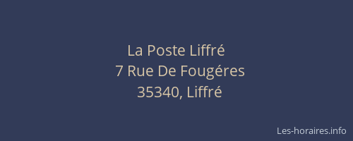 La Poste Liffré