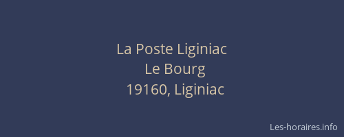 La Poste Liginiac