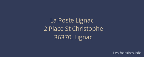 La Poste Lignac