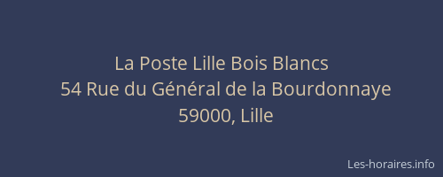 La Poste Lille Bois Blancs