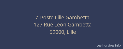 La Poste Lille Gambetta