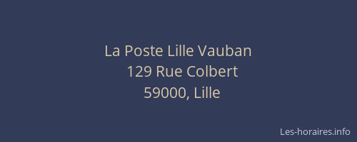 La Poste Lille Vauban