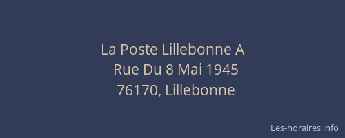 La Poste Lillebonne A