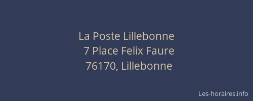 La Poste Lillebonne