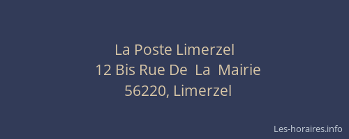 La Poste Limerzel