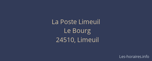 La Poste Limeuil