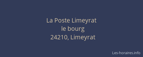 La Poste Limeyrat