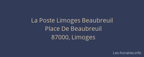 La Poste Limoges Beaubreuil