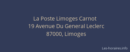 La Poste Limoges Carnot