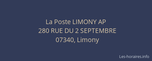 La Poste LIMONY AP