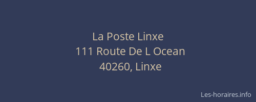 La Poste Linxe
