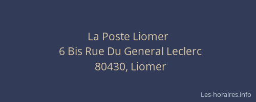 La Poste Liomer