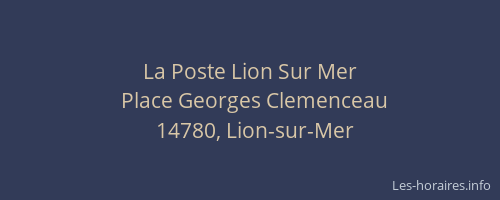 La Poste Lion Sur Mer