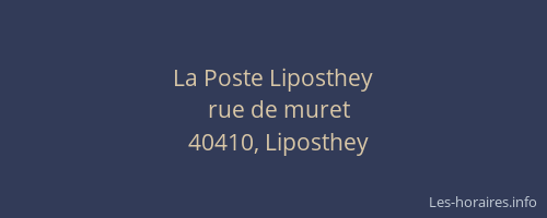 La Poste Liposthey