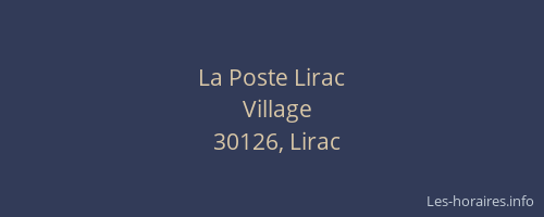 La Poste Lirac