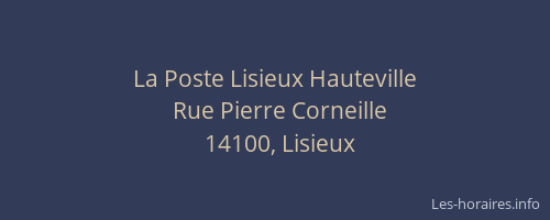 La Poste Lisieux Hauteville