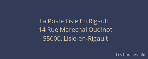 La Poste Lisle En Rigault