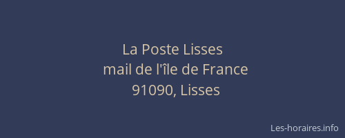 La Poste Lisses
