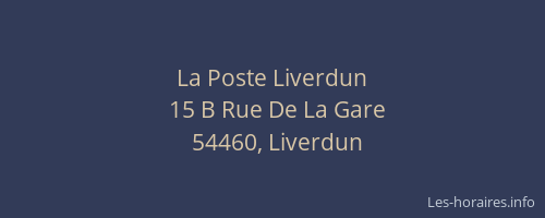 La Poste Liverdun