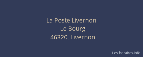 La Poste Livernon