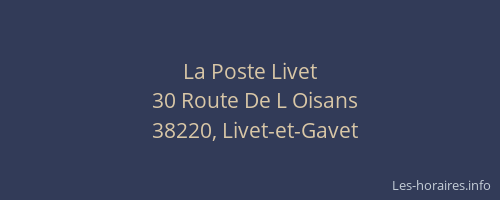La Poste Livet