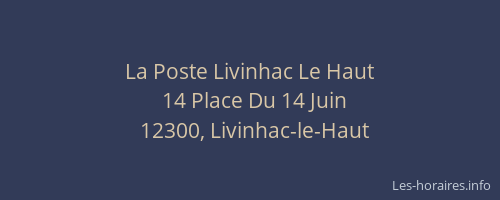 La Poste Livinhac Le Haut