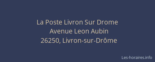 La Poste Livron Sur Drome