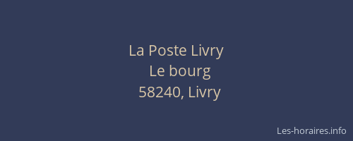 La Poste Livry