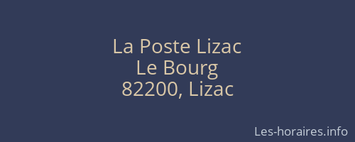 La Poste Lizac