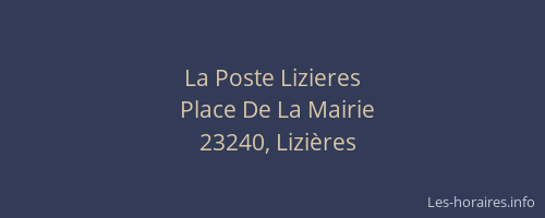 La Poste Lizieres