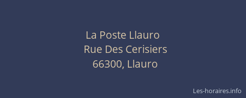 La Poste Llauro