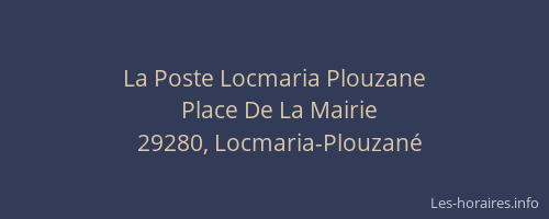 La Poste Locmaria Plouzane