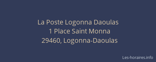 La Poste Logonna Daoulas