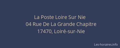 La Poste Loire Sur Nie