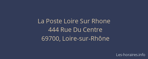 La Poste Loire Sur Rhone