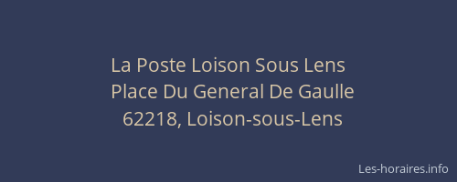 La Poste Loison Sous Lens