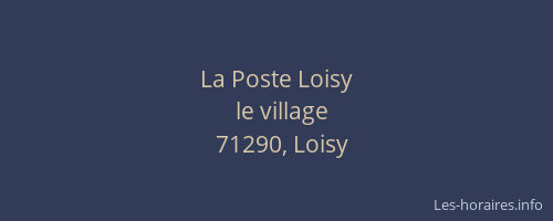 La Poste Loisy
